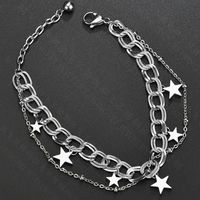 Fashion Wild Smooth Five-pointed Star Titanium Steel Bracelet Women&#39;s main image 4