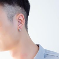 Fabrik Direkt Verkauf Koreanische Trend Ige Herren Kreis Ohrringe Persönlichkeit Retro Mode Ohrringe Schmuck Edelstahl Herren Ohrringe main image 6
