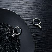 Fabrik Direkt Verkauf  Heiß Verkaufte Persönlichkeit Einfache Edelstahl Feder Ohrringe Ohrringe Titan Stahl Herren Ohrringe main image 4