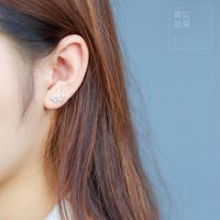 Korean Version Of The Asymmetric Olive Branch Earrings Copper Silver Plated Color Control Hypoallergenic Olive Leaf Ear Needle Factory Direct Generation main image 4