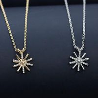 Fashion Diamond Sun Flower Necklace Jewelry Chain Accessories Wholesale main image 5