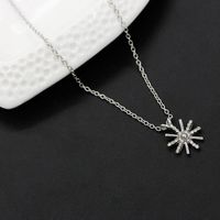 Fashion Diamond Sun Flower Necklace Jewelry Chain Accessories Wholesale main image 6