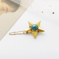 Hair Accessories Retro Pearl Gemstone Five-pointed Star Hairpin Jewelry Wholesale main image 1