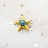 Hair Accessories Retro Pearl Gemstone Five-pointed Star Hairpin Jewelry Wholesale main image 5
