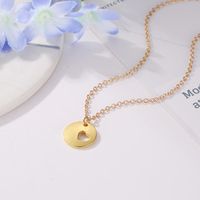 Electroplating Hollow Heart Necklace Alloy Heart-shaped Simple Clavicle Pendant Exquisite Versatile Accessories main image 5