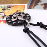 Vintage Art Leather Rope Europe And America Punk Leather Necklace Sweater Chain Long Necklace Fashion Versatile Jewelry main image 6
