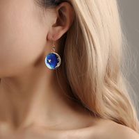 Nouvelle Fantaisie Planète Boucles D'oreilles Japonais Et Coréen Belle Fantaisie Bleu Ciel Étoilé Boucles D'oreilles Frais Longue Asymétrique Boucles D'oreilles main image 5