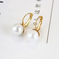 Koreanische Mode Einfache Perlen Ohrringe Neue Koreanische Star Ohrringe Weibliche Perlen Eingelegte Schmuck Großhandel main image 4