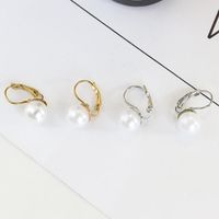 Koreanische Mode Einfache Perlen Ohrringe Neue Koreanische Star Ohrringe Weibliche Perlen Eingelegte Schmuck Großhandel main image 5