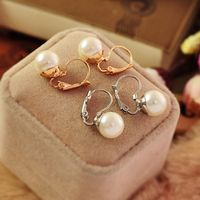Koreanische Mode Einfache Perlen Ohrringe Neue Koreanische Star Ohrringe Weibliche Perlen Eingelegte Schmuck Großhandel main image 6