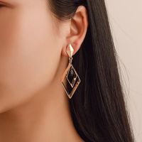 Geometric Earrings Fashion Diamond Long Earrings Creative Temperament Goddess Ear Jewelry Wholesale main image 3