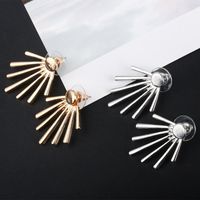 Creative Round Nails Vertical Long Stud Earrings Wholesale Fashion main image 1