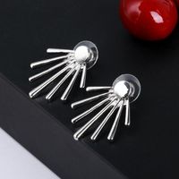 Creative Round Nails Vertical Long Stud Earrings Wholesale Fashion main image 4