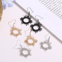 New Style Hot Sale Europäische Und Amerikanische Trend Zahnrad Ohrringe Kreative Geometrische Legierung Schmuck Weibliche Sonne Ohrringe Großhandel main image 3