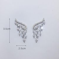 Luxury Zircon Angel Wings Butterfly Super Flash Sexy Wild Temperament Earrings main image 6