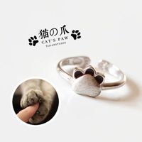 Cute Epoxy Cat Claw Open Drawing Cat Footprints Cats Cats Cat Series Rings main image 4