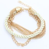 Wholesale Fashion Hand-woven Bracelet Jewelry Multi-layer Leather Rope Twist Bracelet sku image 1