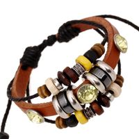 New Bracelet Beaded Leather Bracelet Personalized Jewelry Lovers Jewelry sku image 1