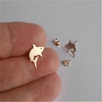 Small Whale Earrings Marine Animal Great White Shark Earrings Small Fish Earrings sku image 3