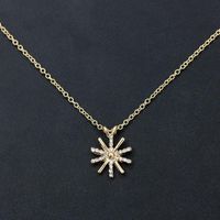 Fashion Diamond Sun Flower Necklace Jewelry Chain Accessories Wholesale sku image 1