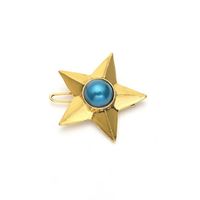 Hair Accessories Retro Pearl Gemstone Five-pointed Star Hairpin Jewelry Wholesale sku image 1