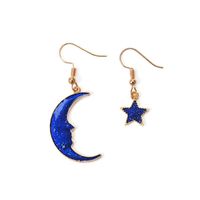 Blue Star Earrings Long Asymmetric Earrings Wholesale Fashion sku image 2