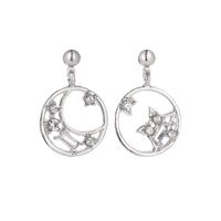 Earrings, Personality, Wild Stars, Moon Earrings, Delicate Asymmetrical Stars, Earrings Wholesale Fashion sku image 1