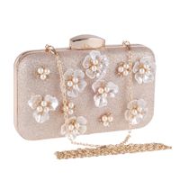 Bag New Dinner Clutch Bag Fashion Flower Pearl Women's Diagonal Package main image 5