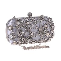 Bolso De Cena Banquete Bolso De Embrague De Moda Bolso De Vestido De Diamantes Caja Cuadrada Bolso Cuadrado Pequeño main image 1