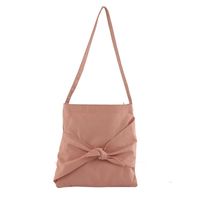 Fresh Bow Simple Canvas Bag Shoulder Bag Chic Literary Female Messenger Bag main image 3