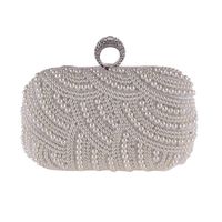 Pearl Diamond Dinner Banquet Bride Wedding Hand Take Chain Bag Ring Buckle Lady Bag main image 6