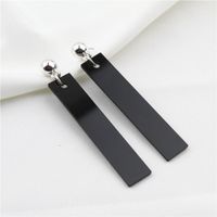 Fashion Black Cuboid Geometric Earrings Female Jewelry main image 1