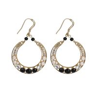 Européen Et Américain Rétro Tendance Diamant Ovale Géométrique Goutte D'eau Boucles D'oreilles Boucle D'oreille Accessoires Simple Personnalité De La Mode Féminine Accessoires main image 1