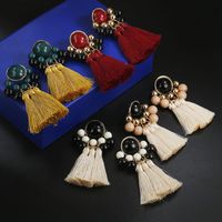 Exaggerated Alloy Fringed Resin Earrings Earrings Popular Jewelry main image 5