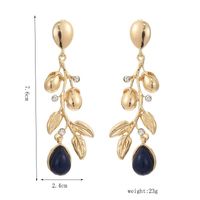 Leaf-studded Geometric Creative Plant Alloy Plating Earrings Accessories Female Jewelry main image 6