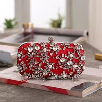 Dinner Bag Banquet Fashion Clutch Bag Diamond Dress Bag Square Box Small Square Bag sku image 1