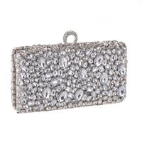 Style Acrylic Diamond Chain Women's Clutch Bag Cross Section Square Evening Party Handbag sku image 2