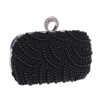 Pearl Diamond Dinner Banquet Bride Wedding Hand Take Chain Bag Ring Buckle Lady Bag sku image 2