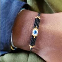 Perles Miyuki Perle Tissé À La Main Ornement Simple Classique Turc Bleu Yeux Style Ethnique Couple Bracelet main image 6