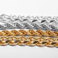 Creative Retro Punk Thick Chain Jewelry Handmade Twist Chain Geometric Combination Bracelet main image 4