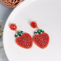 New Strawberry Stud Earrings Stereo Simulation Fruit Earrings Accessories main image 3