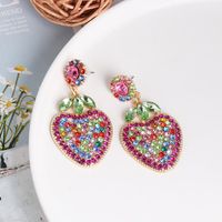 Nuevos Strawberry Stud Earrings Stereo Simulation Fruit Earrings Accesorios main image 4