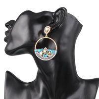 52465 Jujia Neue Geometrische Runde Ohrringe Weibliche Kreative Europäische Und Amerikanische Einfache Hohle Ohrringe Diamant Ohrringe main image 6