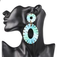 Earrings Jewelry Alloy Dyed Color Rafia Weave Female Earrings Geometric New Style main image 6
