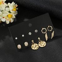 Simple And Exquisite Small Earrings Wholesale Geometric Earrings Set 6 Pairs Of Earrings Wholesale main image 4