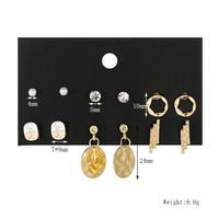 Simple And Exquisite Small Earrings Wholesale Geometric Earrings Set 6 Pairs Of Earrings Wholesale main image 6
