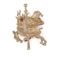 De Noël Broche Croix-transfrontalier Européen Et Américain Fournir Santa Claus Équitation Cerf En Forme De Broche Diamant Baisse De Pétrole Cadeau Corsage En Gros main image 6