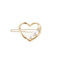Hair Accessories For Girls Simple Retro Geometric Pearl Gold Small Hair Clip main image 6