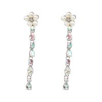 Hot Earrings Colored Diamonds Dripping Female Exaggerated Earrings sku image 1