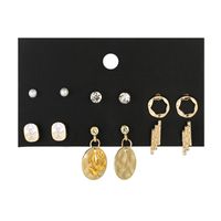 Simple And Exquisite Small Earrings Wholesale Geometric Earrings Set 6 Pairs Of Earrings Wholesale sku image 1